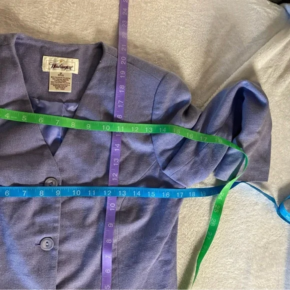 Worthington Women Petite 2P Blazer Crop Business Professional Fancy Cocktail Fun - Picture 12 of 13